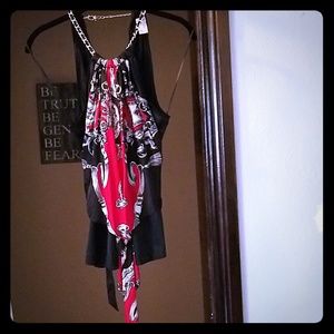 Red and black Blouse